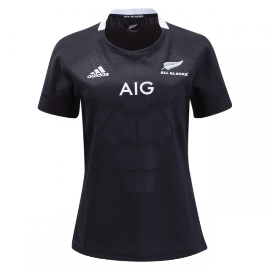 Camisola Neozelandesa Rugby Mulher Equipamento Primeiro 2020-2021 Manga Curta